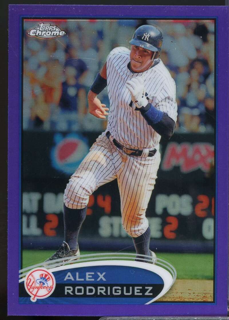 Alex Rodriguez Card 2012 Topps Chrome Purple Refractors #49  Image 1