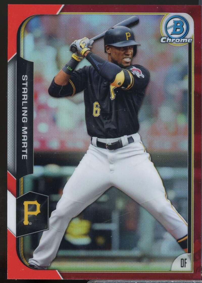 Starling Marte Card 2015 Bowman Chrome Red Refractors #54  Image 1