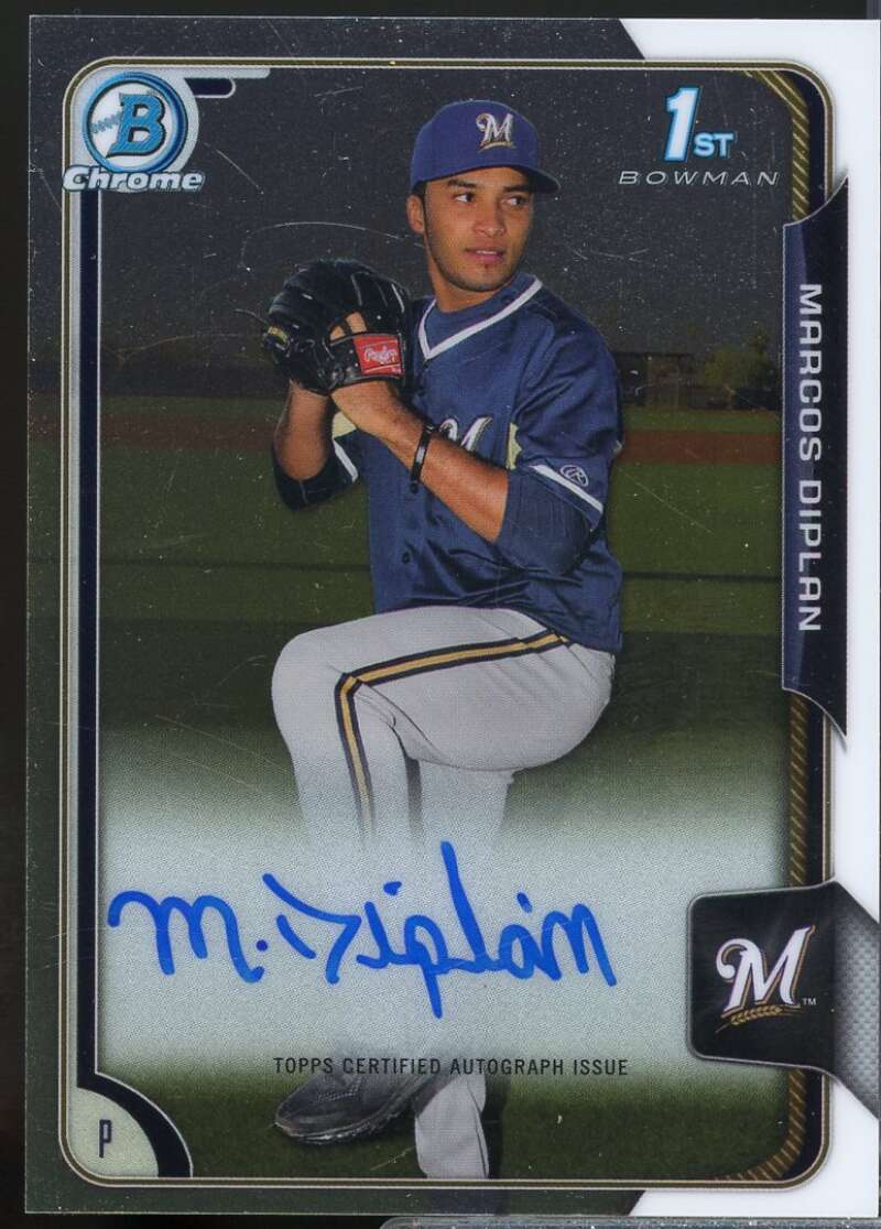 Marcos Diplan Card 2015 Bowman Chrome Prospect Autographs #BCAPMD  Image 1