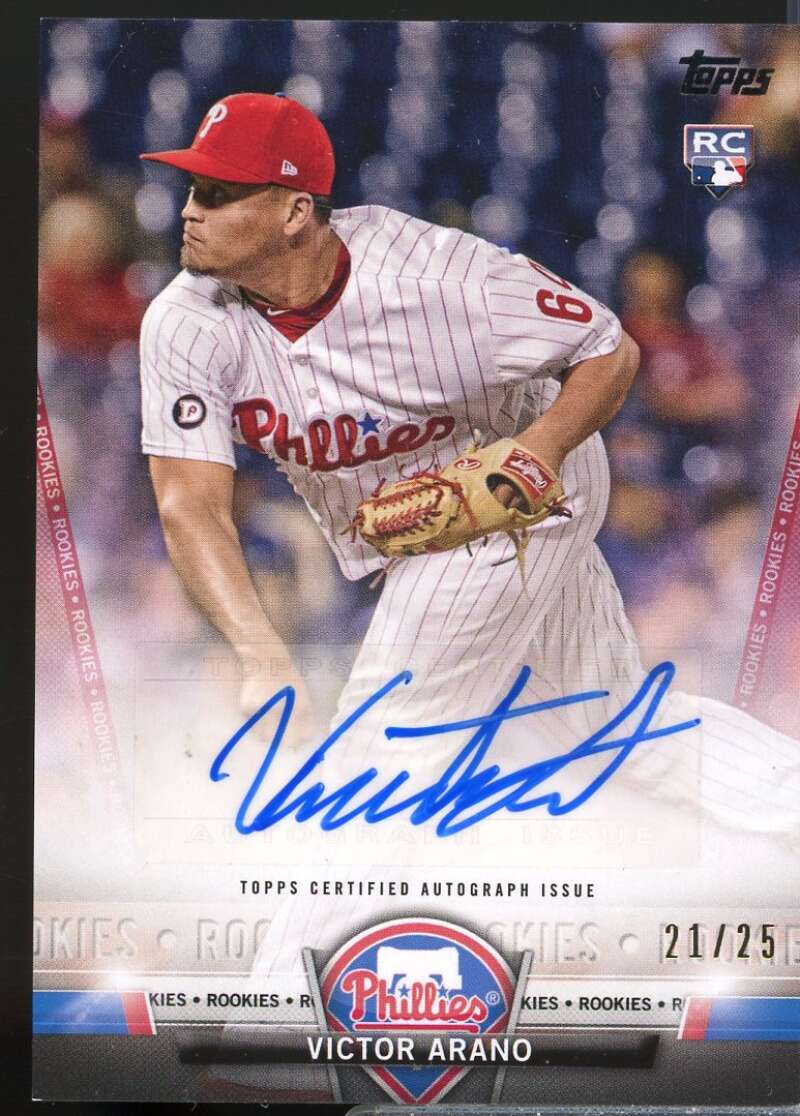 Victor Arano Card 2018 Topps Salute Autographs Red #SAVA  Image 1