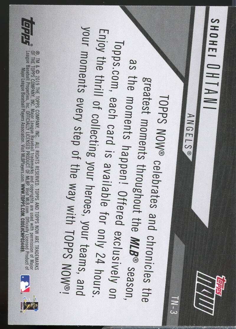 Shohei Ohtani Card 2019 Topps '18 Topps Now Review #TN3  Image 2