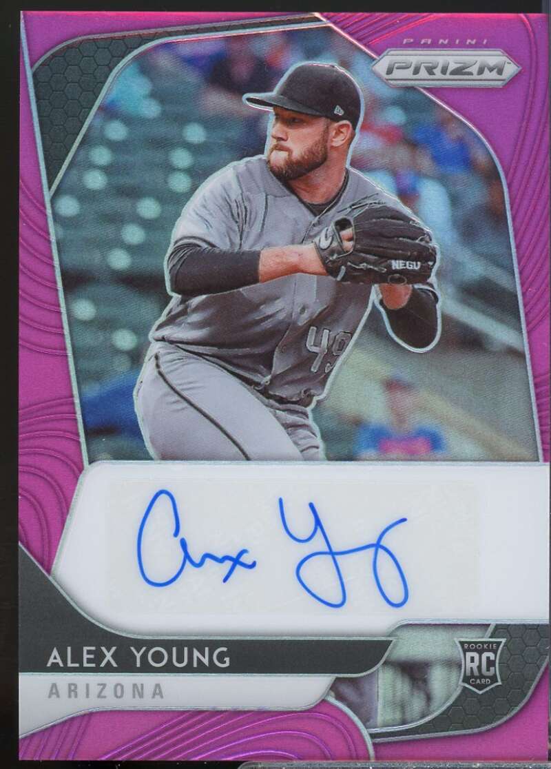 Alex Young Card 2020 Panini Prizm Rookie Autographs Prizms Purple #66  Image 1