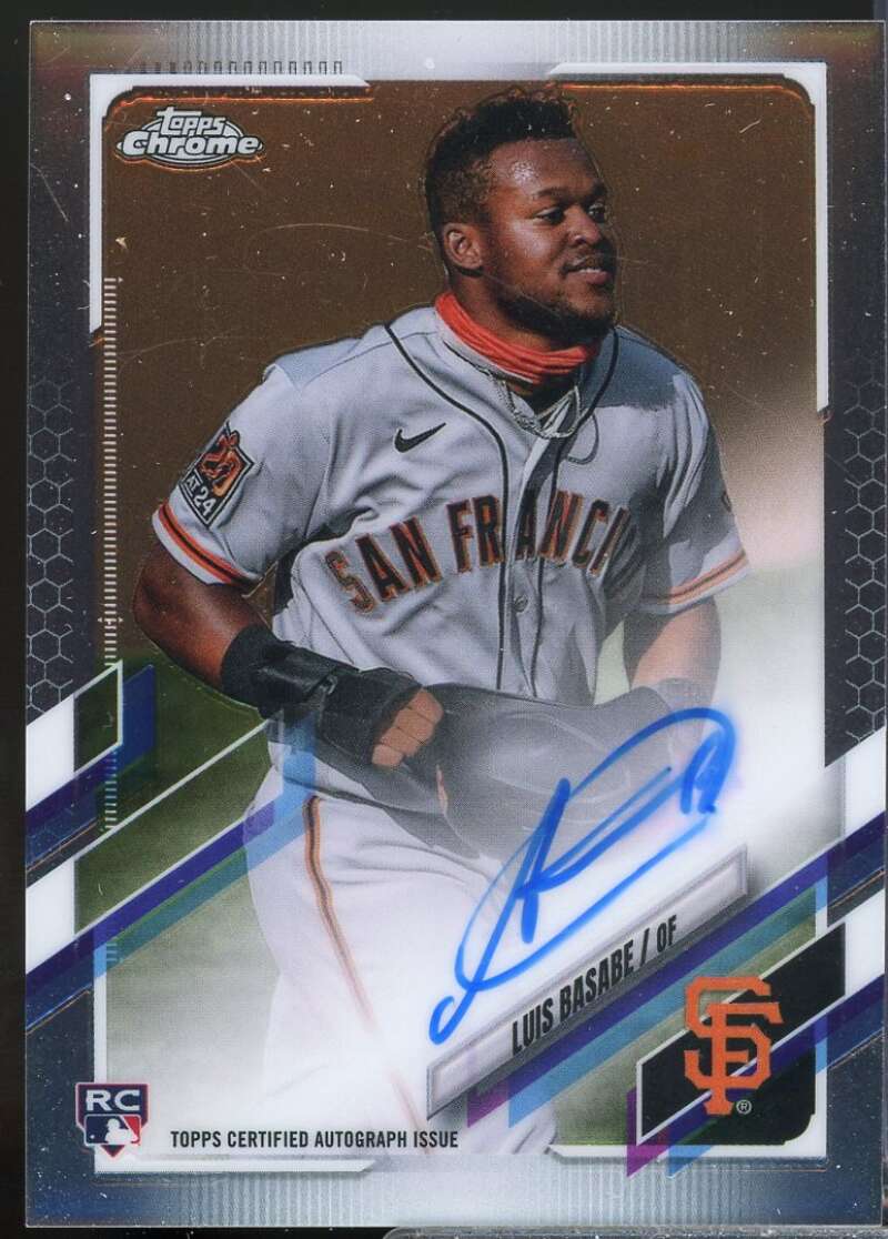 Luis Basabe Card 2021 Topps Chrome Rookie Autographs #RALB  Image 1