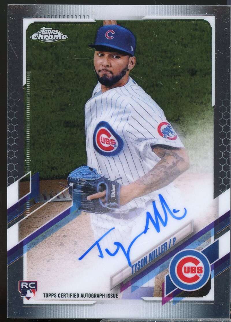 Tyson Miller Card 2021 Topps Chrome Rookie Autographs #RATMI  Image 1