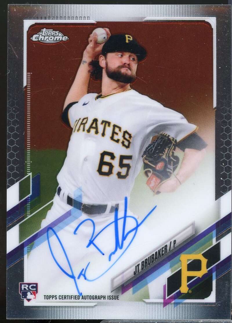 JT Brubaker Card 2021 Topps Chrome Rookie Autographs #RAJTB  Image 1