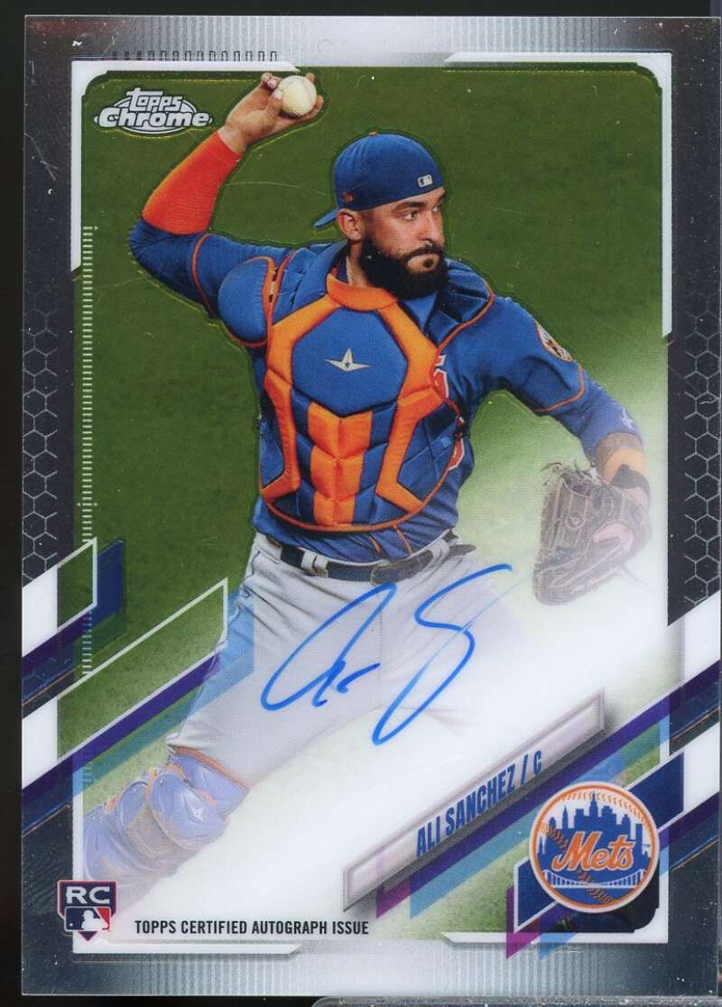 Ali Sanchez Card 2021 Topps Chrome Rookie Autographs #RAALS  Image 1