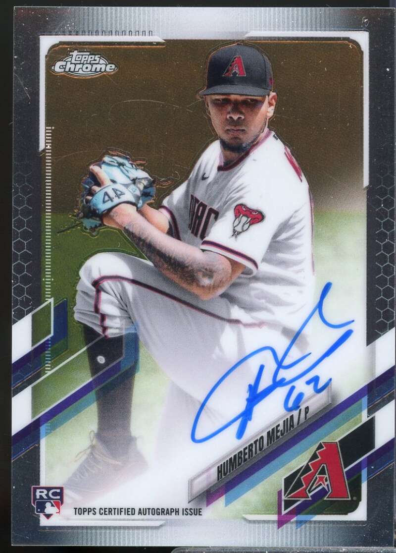 Humberto Mejia Card 2021 Topps Chrome Rookie Autographs #RAHM  Image 1