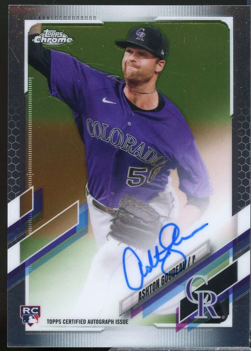 Ashton Goudeau Card 2021 Topps Chrome Rookie Autographs #RAAGO  Image 1