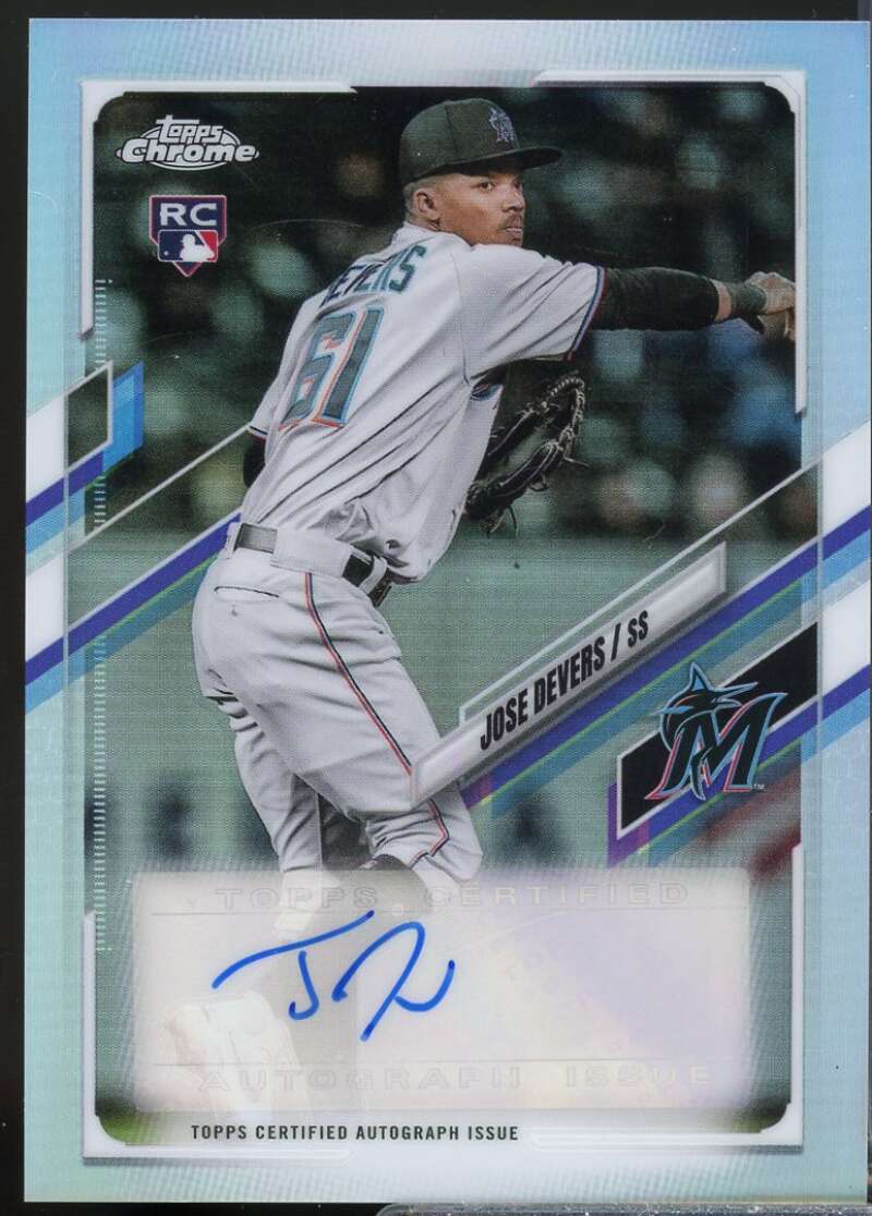 Jose Devers Card 2021 Topps Chrome Update Autographs #CUSAJED  Image 1