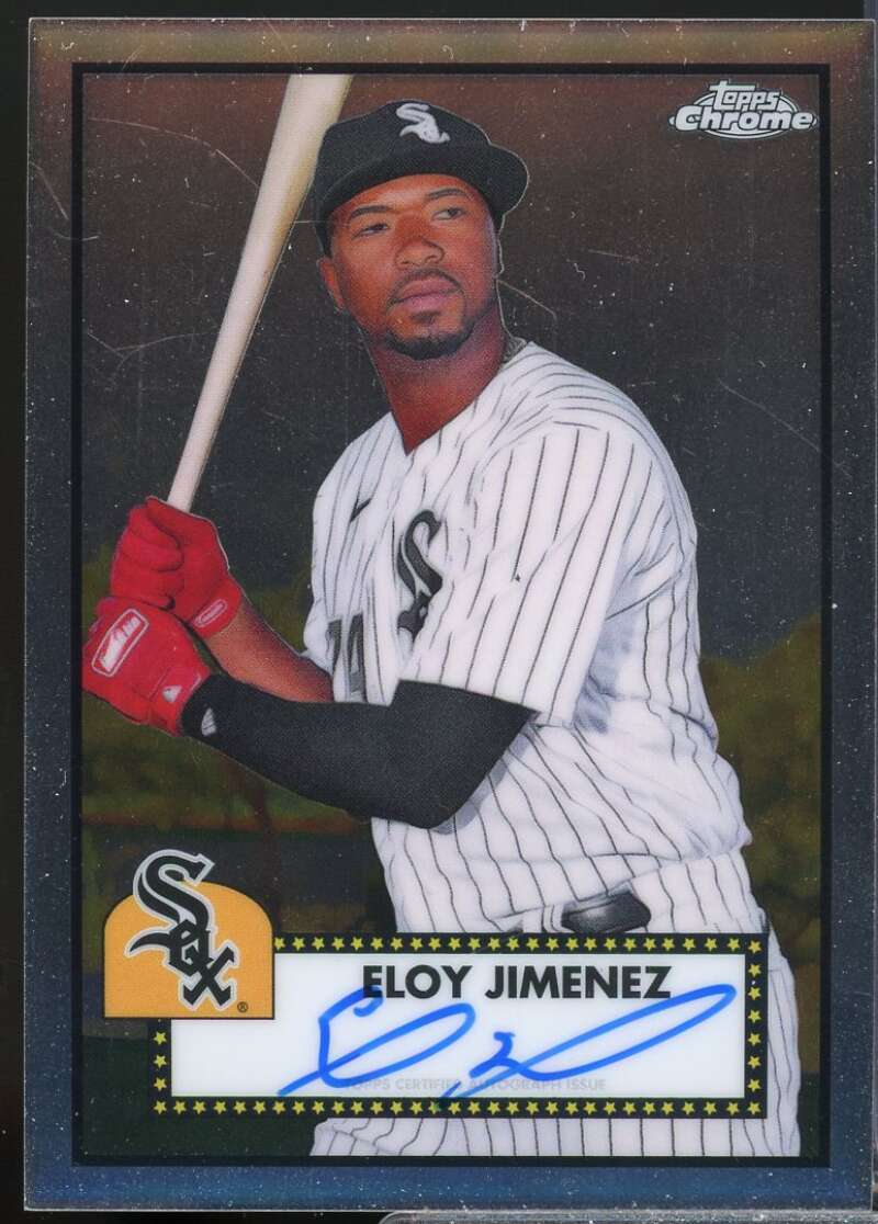 Eloy Jimenez Card 2021 Topps Chrome Platinum Anniversary Autographs #PAEJ  Image 1