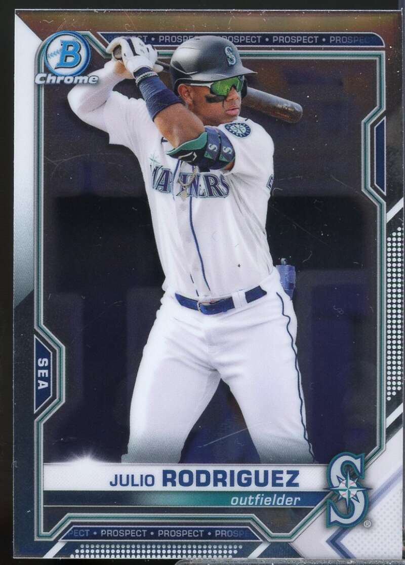 Julio Rodriguez Card 2021 Bowman Chrome Prospects #BCP86  Image 1
