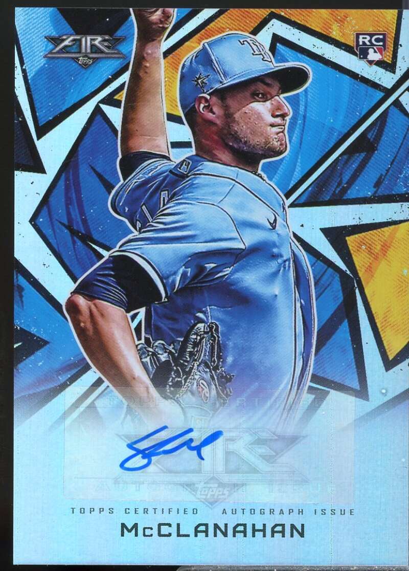 Shane McClanahan Rookie Card 2021 Topps Fire Autographs #AVSM  Image 1