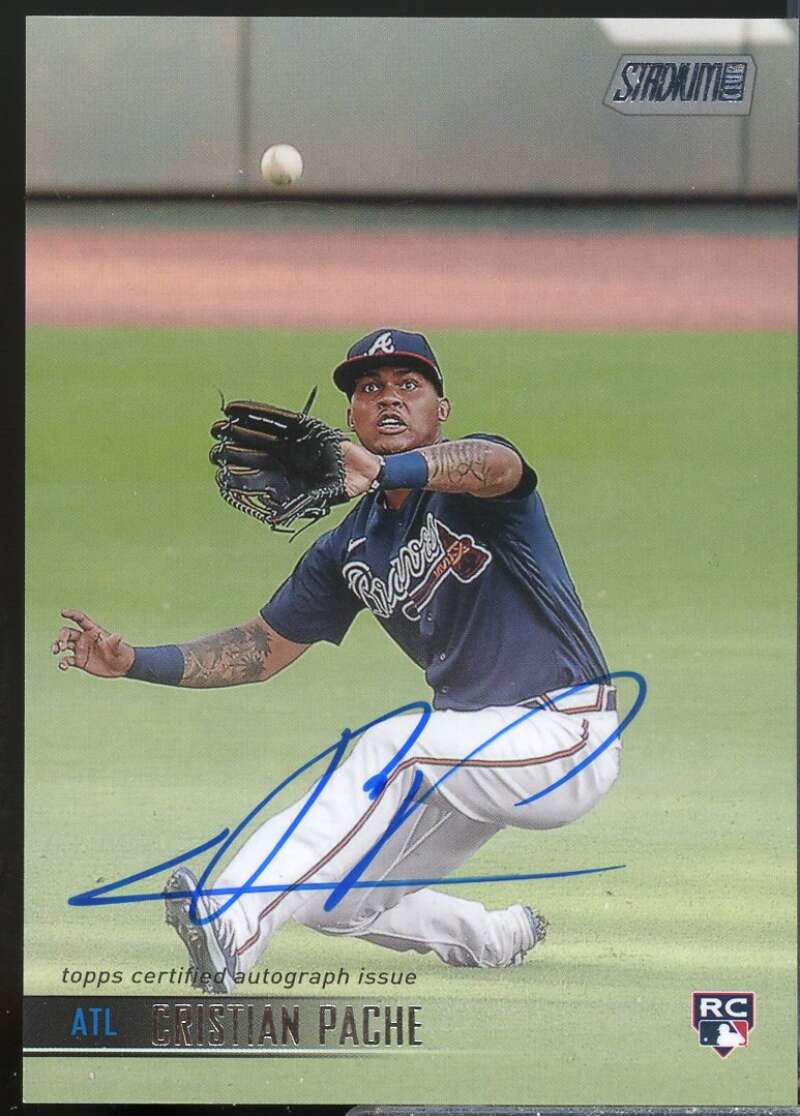 Cristian Pache Rookie Card 2021 Stadium Club Autographs #SCBACP  Image 1