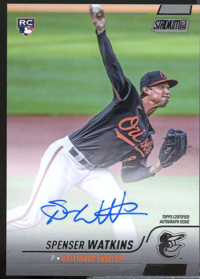 Spenser Watkins Card 2022 Stadium Club Autographs #SCBASW  Image 1