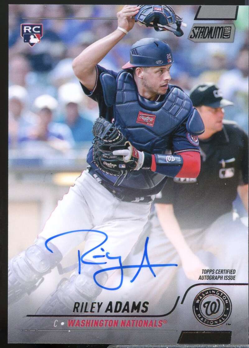 Riley Adams Card 2022 Stadium Club Autographs #SCBARAD  Image 1