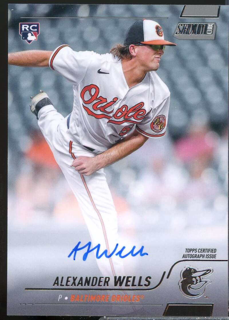 Alexander Wells Card 2022 Stadium Club Autographs #SCBAAW  Image 1