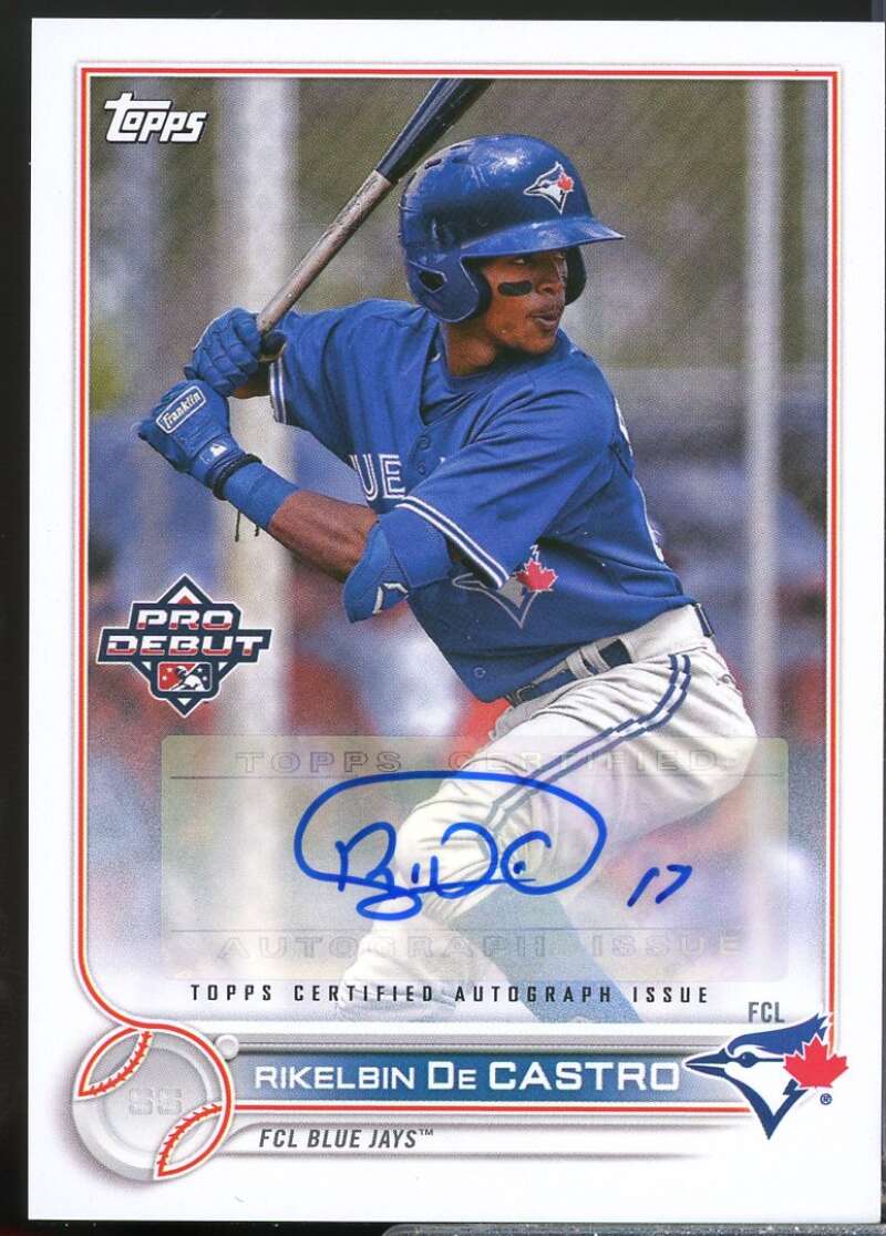 Rikelbin De Castro Card 2022 Topps Pro Debut Autographs #PD53  Image 1