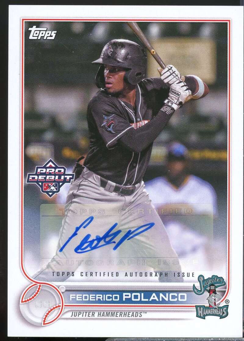 Federico Polanco Card 2022 Topps Pro Debut Autographs #PD190  Image 1
