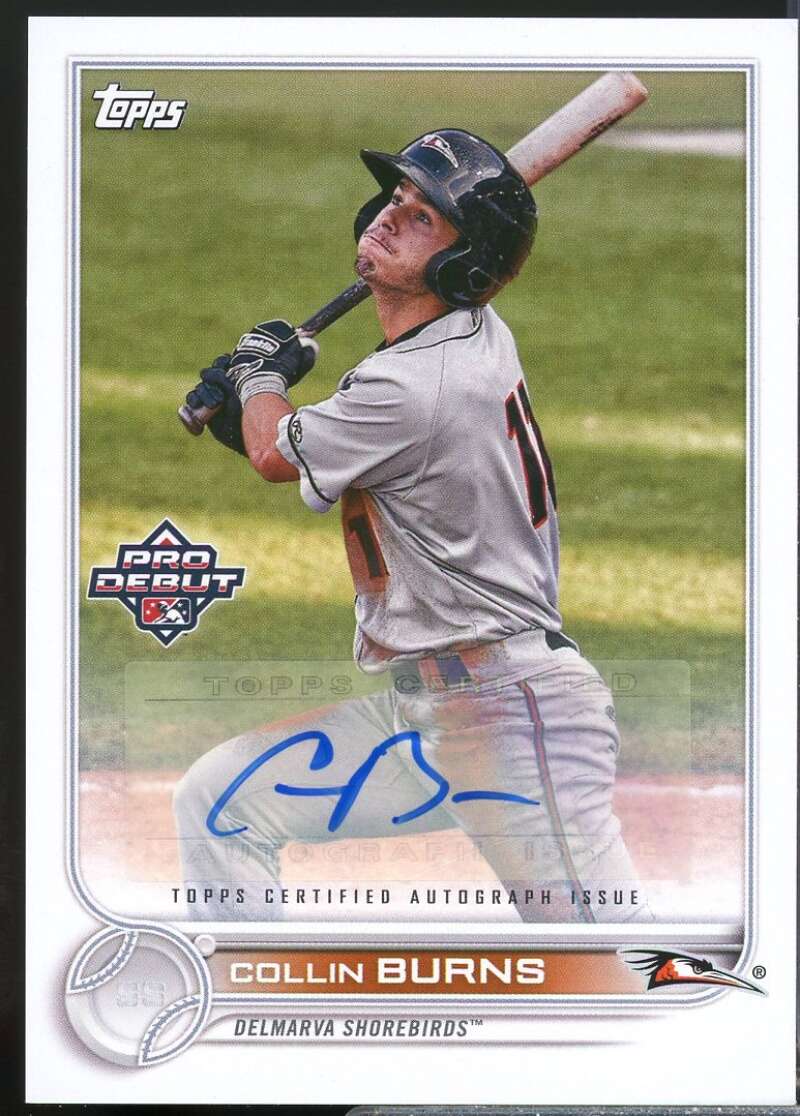 Collin Burns Card 2022 Topps Pro Debut Autographs #PD199  Image 1
