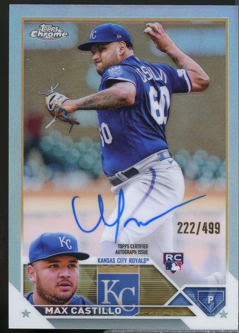 Max Castillo Card 2023 Topps Chrome Update Rookie Autographs Refractors #RAMC  Image 1