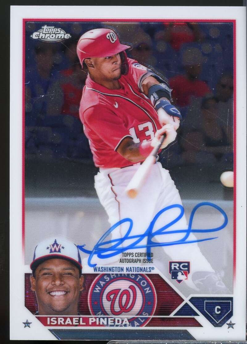 Israel Pineda Card 2023 Topps Chrome Update Rookie Autographs #RAIP  Image 1