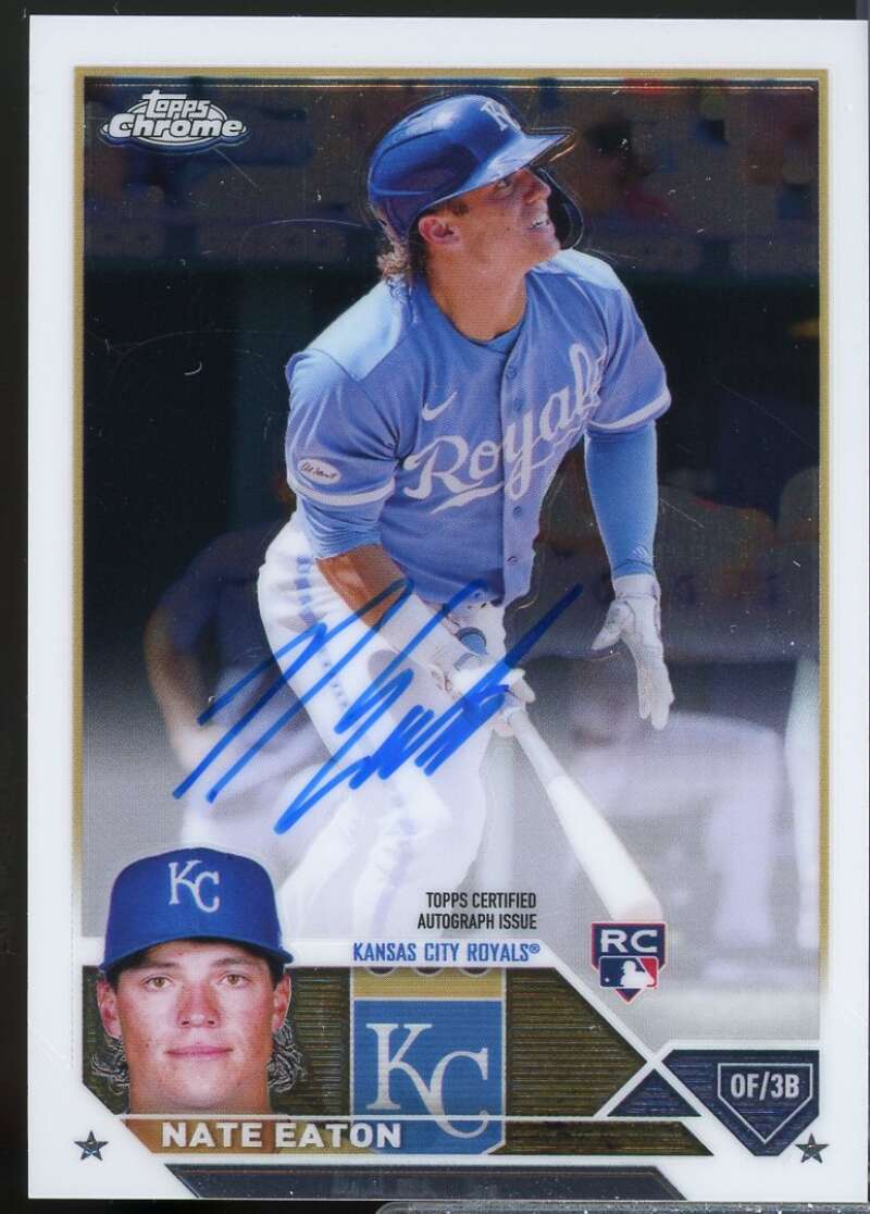 Nate Eaton Card 2023 Topps Chrome Rookie Autographs #RANE  Image 1