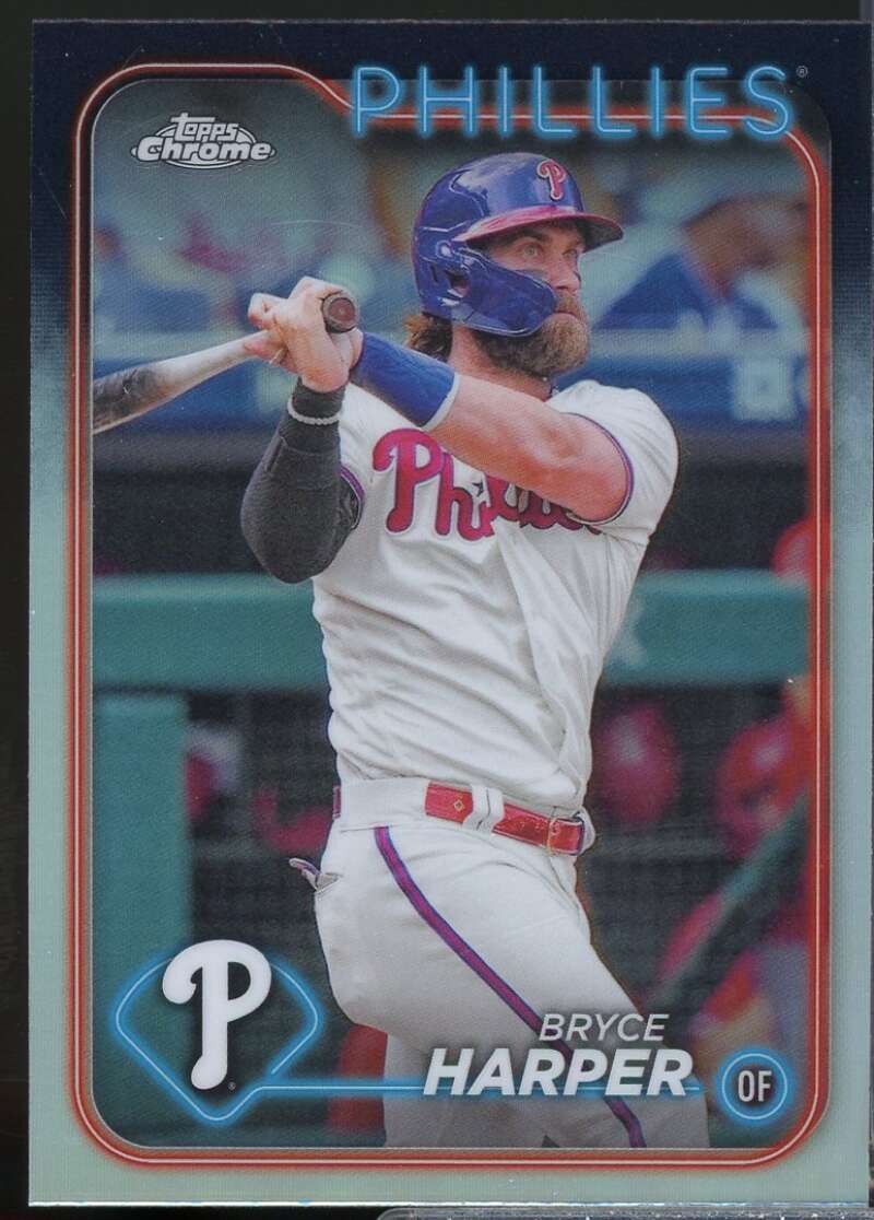 Bryce Harper Card 2024 Topps Chrome Refractors #62  Image 1