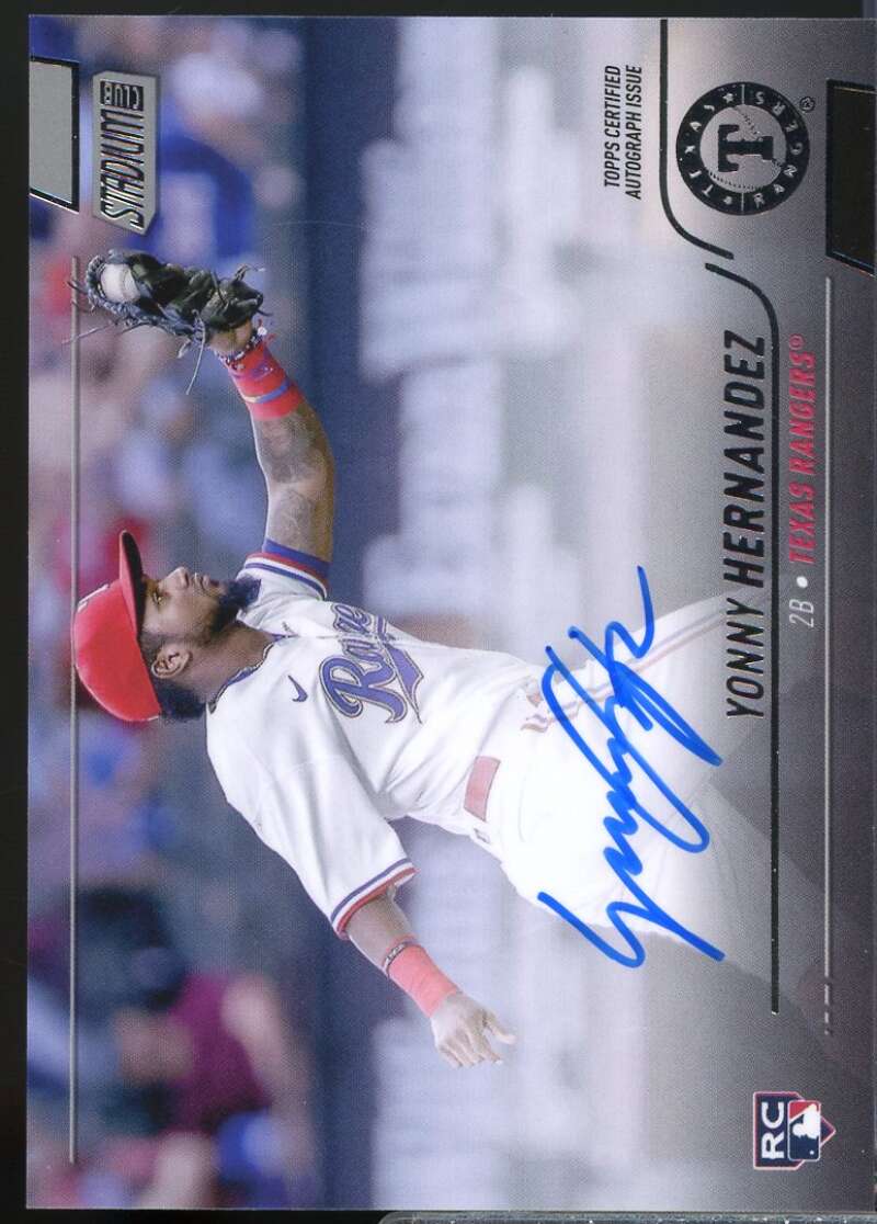 Yonny Hernandez Card 2022 Stadium Club Autographs #SCBAYH  Image 1