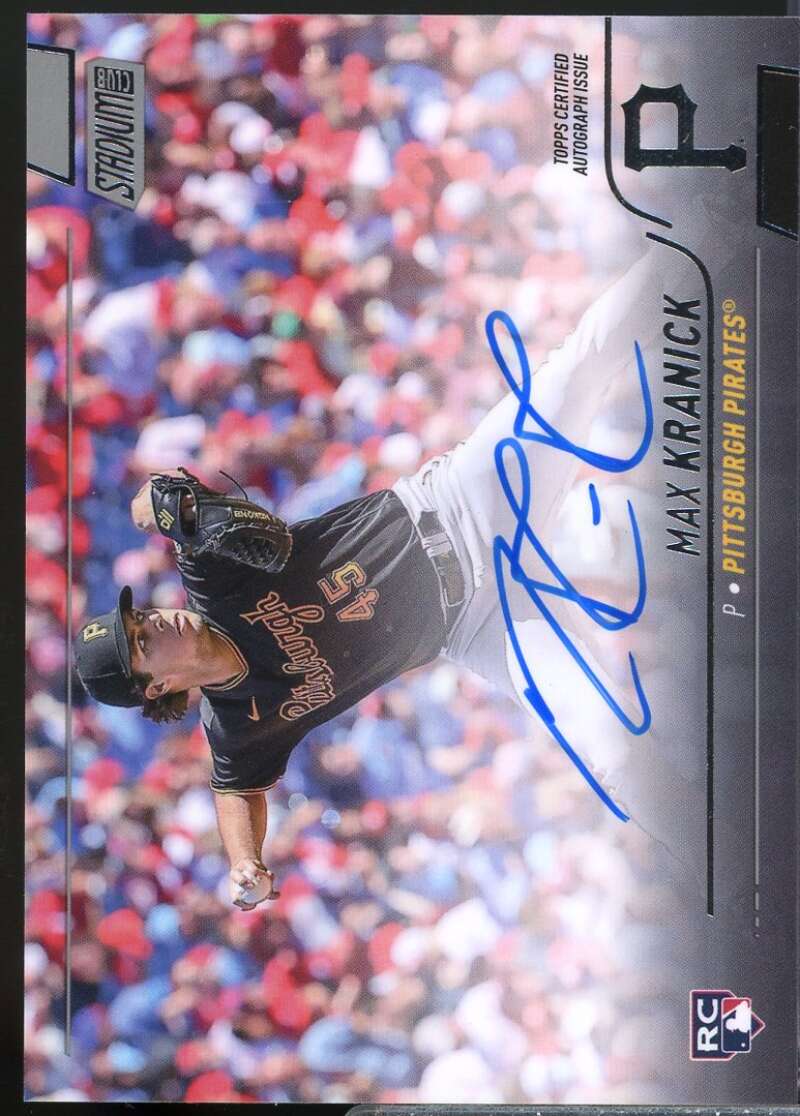 Max Kranick Card 2022 Stadium Club Autographs #SCBAMK  Image 1