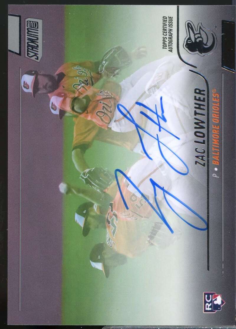 Zac Lowther Card 2022 Stadium Club Autographs #SCBAZL  Image 1