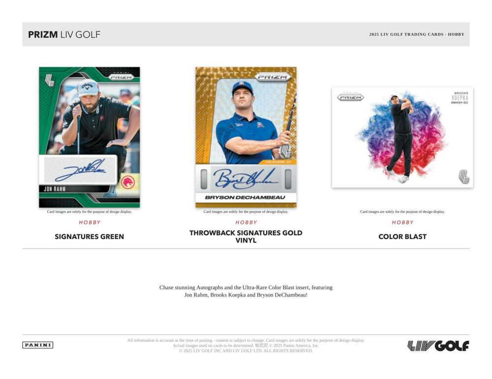 2025 Panini Prizm LIV Golf Hobby Box Image 4