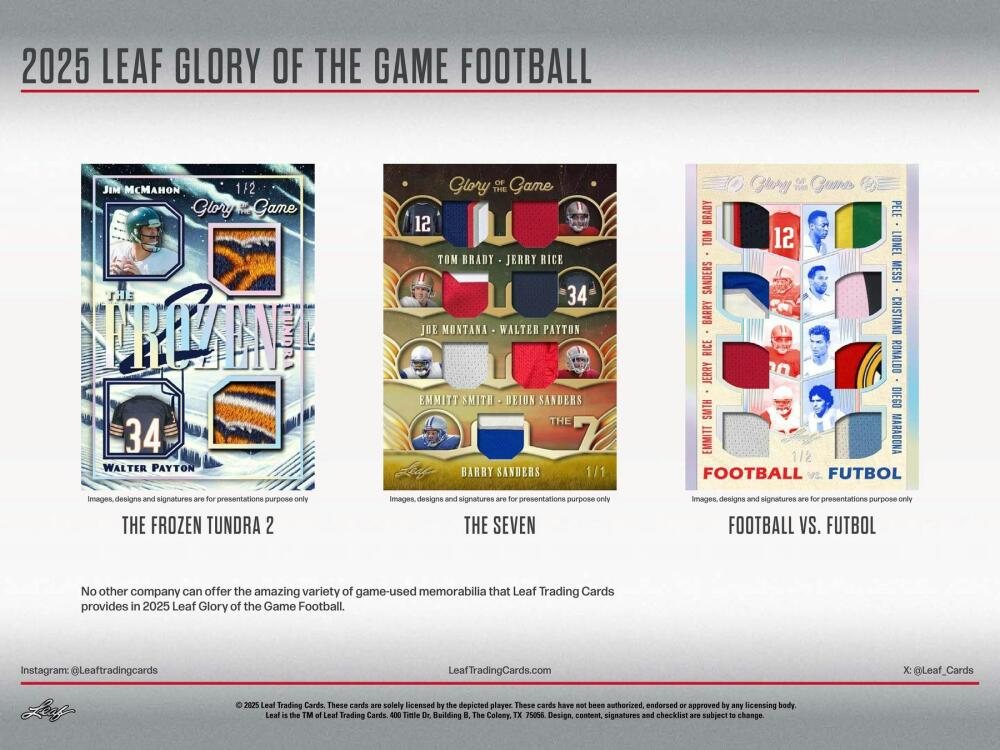 2025 Leaf Glory of the Game Football Hobby Box Image 4