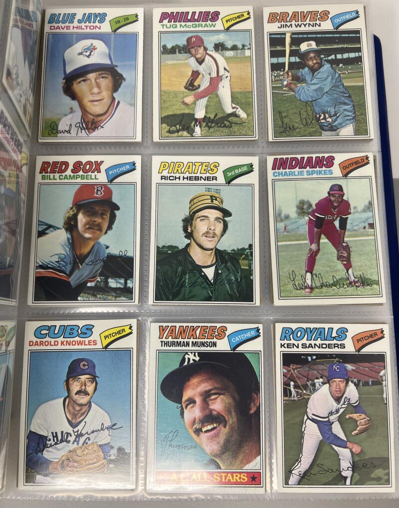 1977 Topps Baseball Complete Binder Set 1-660  Dale Murphy / Andre Dawson RC Image 6