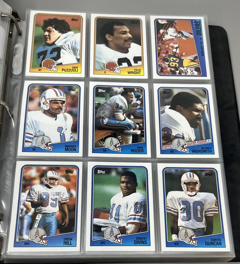 1988 Topps Football Complete Binder Set 1-396 Bo Jackson #327 Rookie Image 3