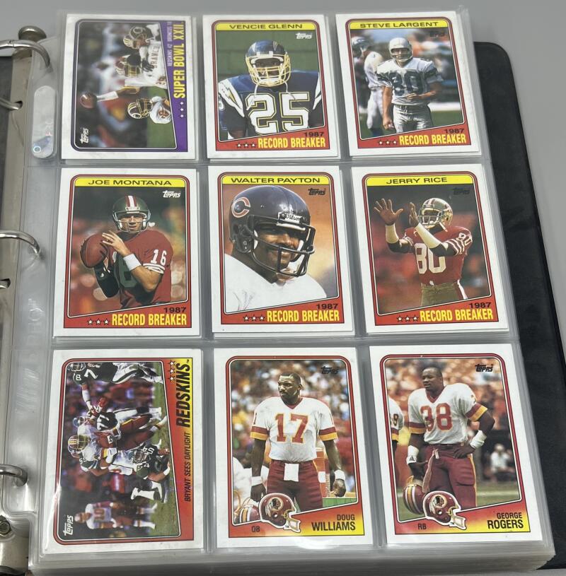 1988 Topps Football Complete Binder Set 1-396 Bo Jackson #327 Rookie Image 1