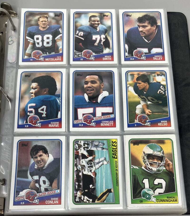 1988 Topps Football Complete Binder Set 1-396 Bo Jackson #327 Rookie Image 4