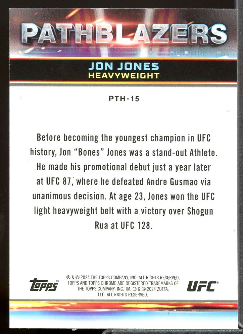 Jon Jones Card 2024 Topps Chrome UFC Pathblazers #PTH15  Image 2