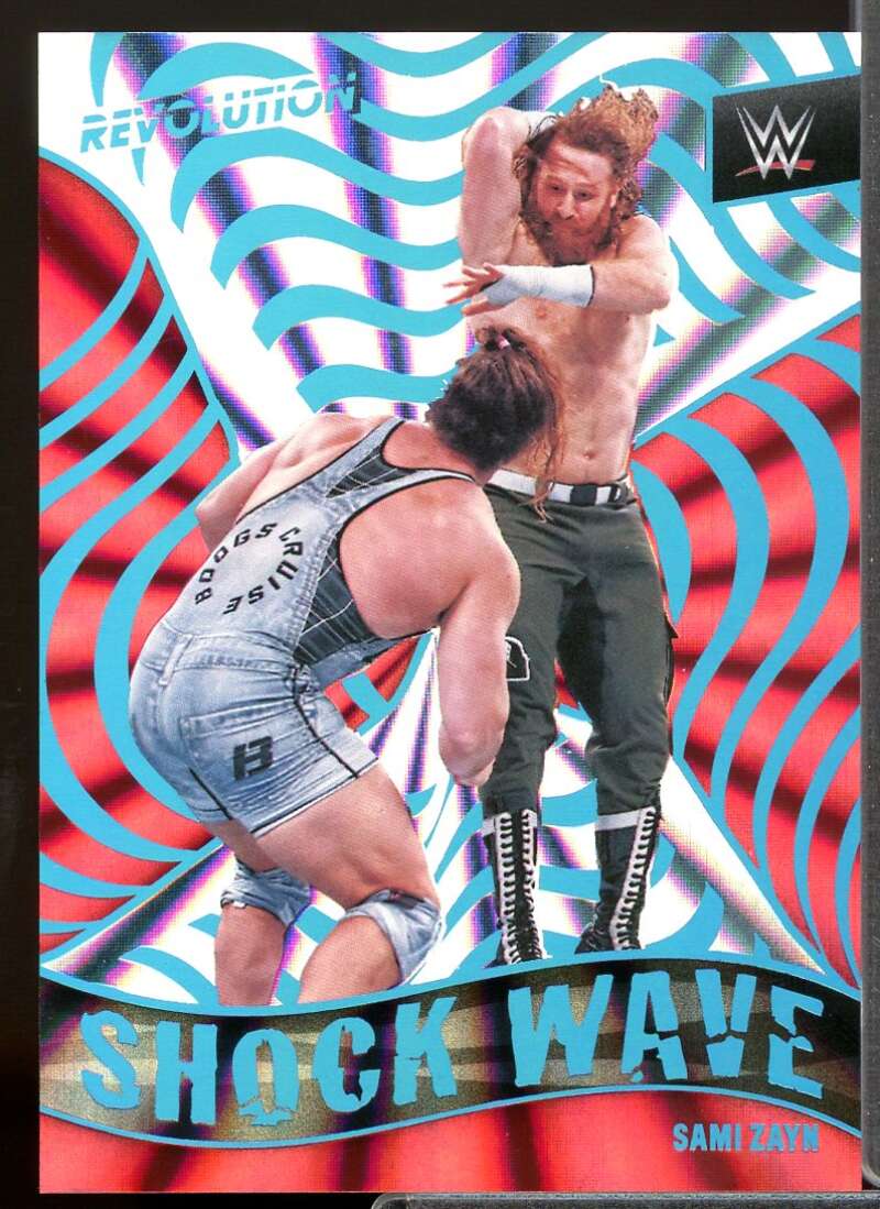 Sami Zayn Card 2022 Revolution WWE Shock Wave Sunburst #20  Image 1