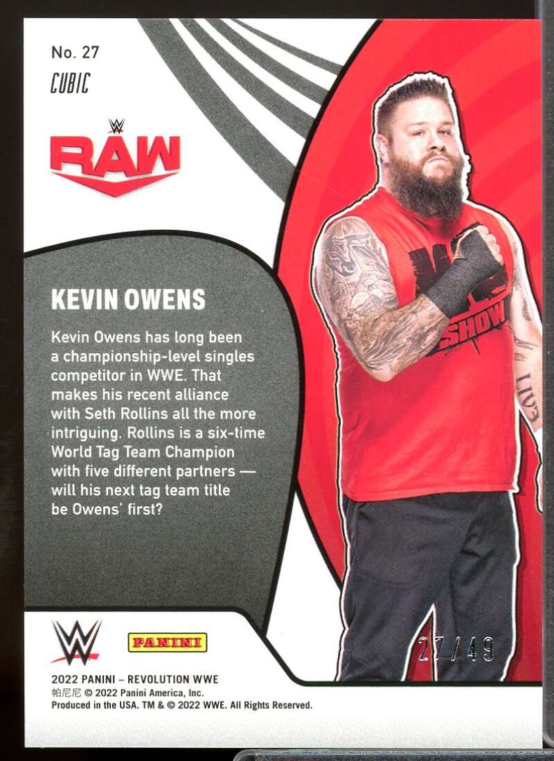 Kevin Owens Card 2022 Revolution WWE Vortex Cubic #27  Image 2