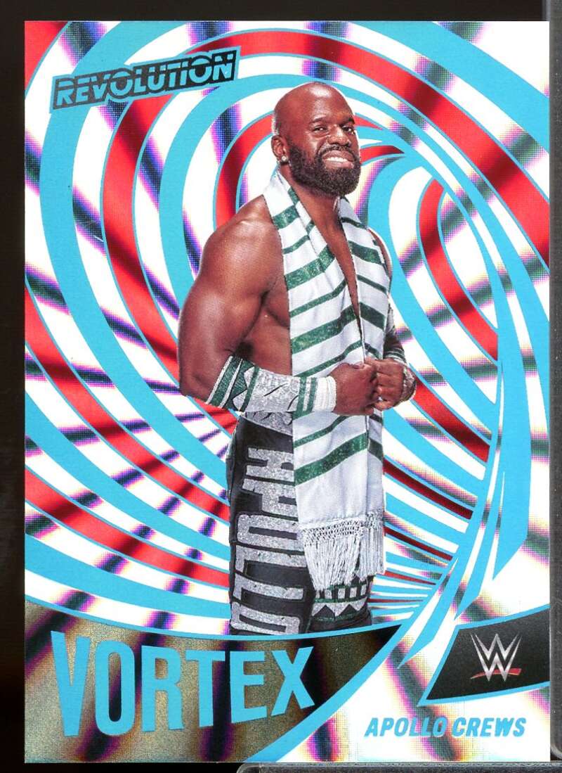 Apollo Crews Card 2022 Revolution WWE Vortex Sunburst #10  Image 1