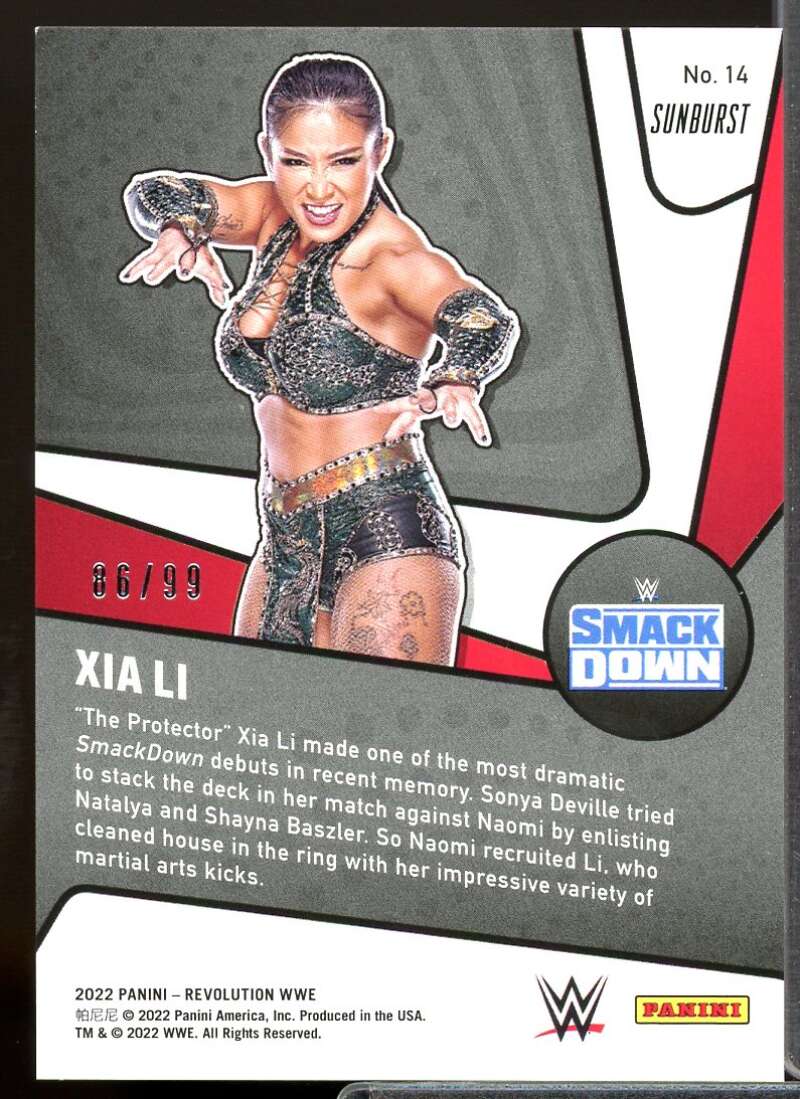 Xia Li Card 2022 Revolution WWE Supernova Sunburst #14  Image 2