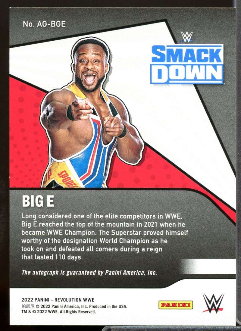 Big E Card 2022 Revolution WWE Autographs #AGBGE  Image 2
