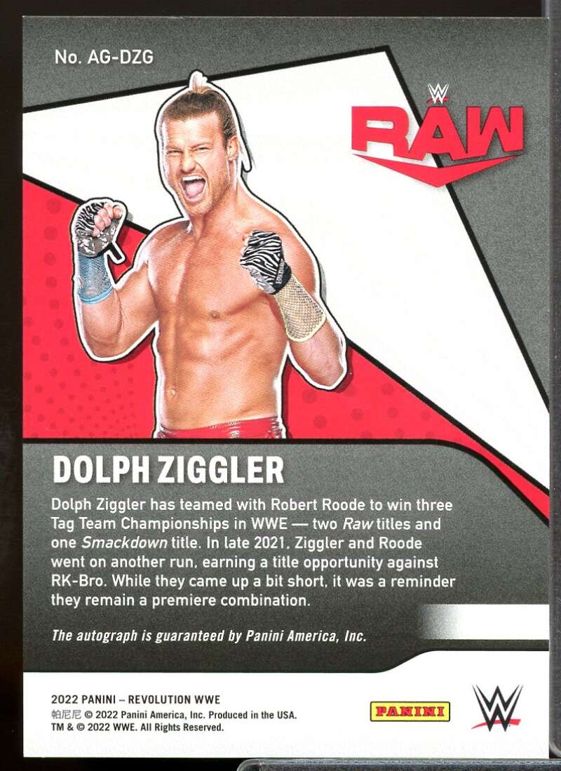 Dolph Ziggler Card 2022 Revolution WWE Autographs #AGDGZ  Image 2