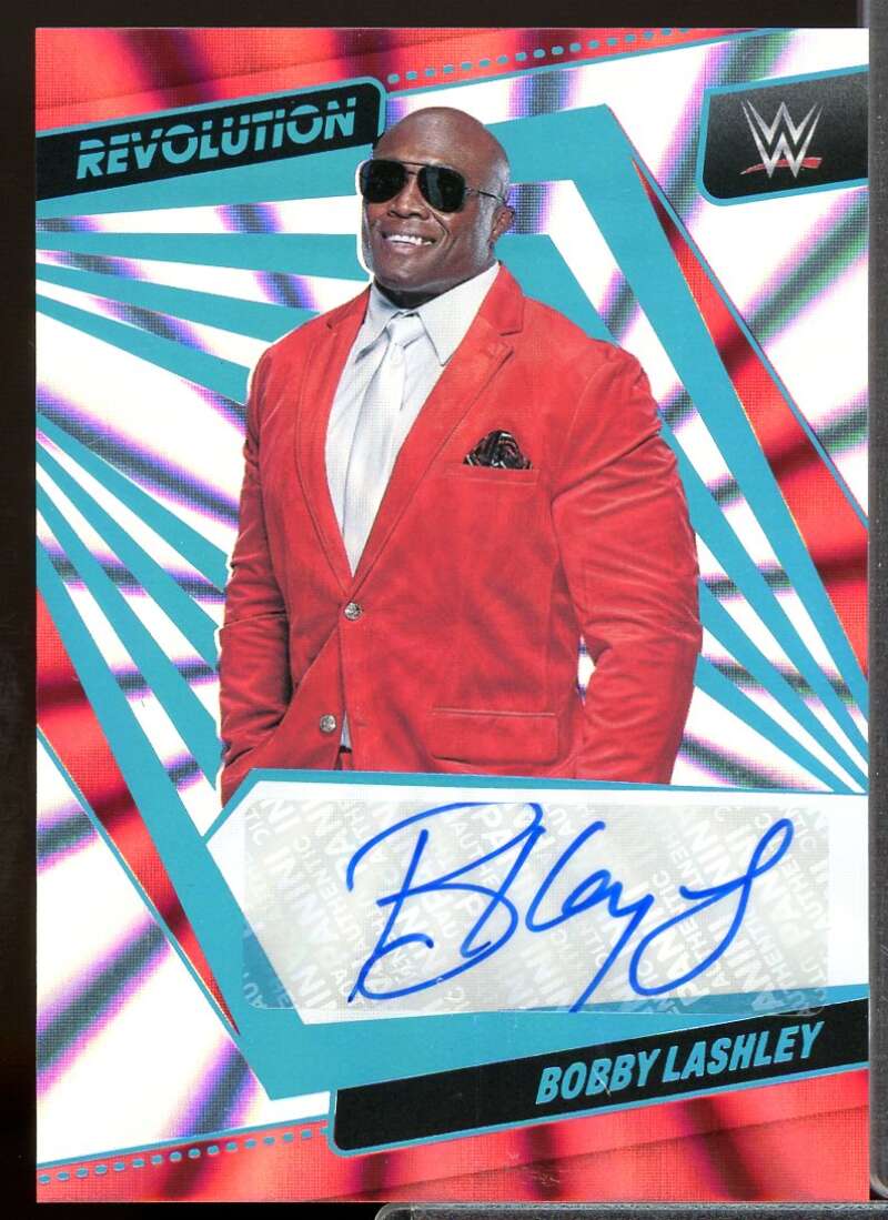 The All Mighty Bobby Lashley 2022 Revolution WWE Autographs Sunburst #AGBLH  Image 1