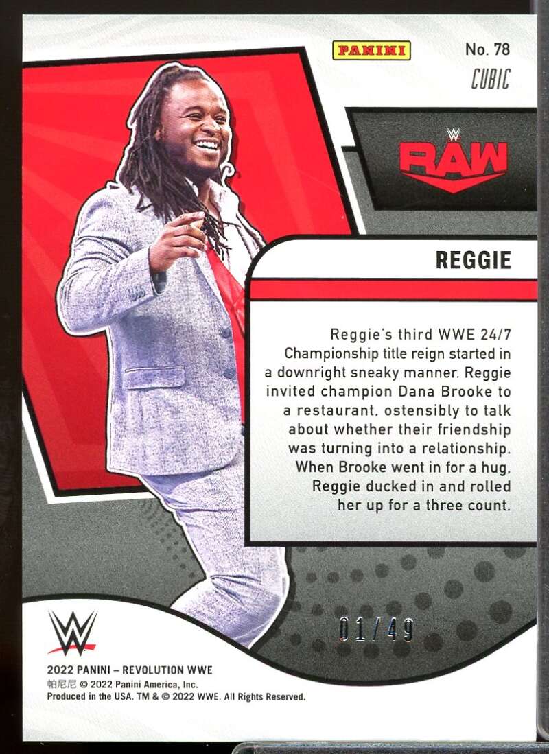 Reggie Card 2022 Revolution WWE Cubic #78  Image 2
