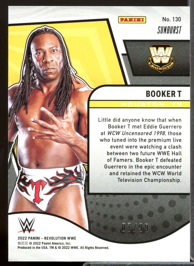 Booker T Card 2022 Revolution WWE Sunburst #130  Image 2