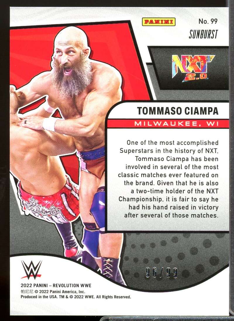 Ciampa Card 2022 Revolution WWE Sunburst #99  Image 2
