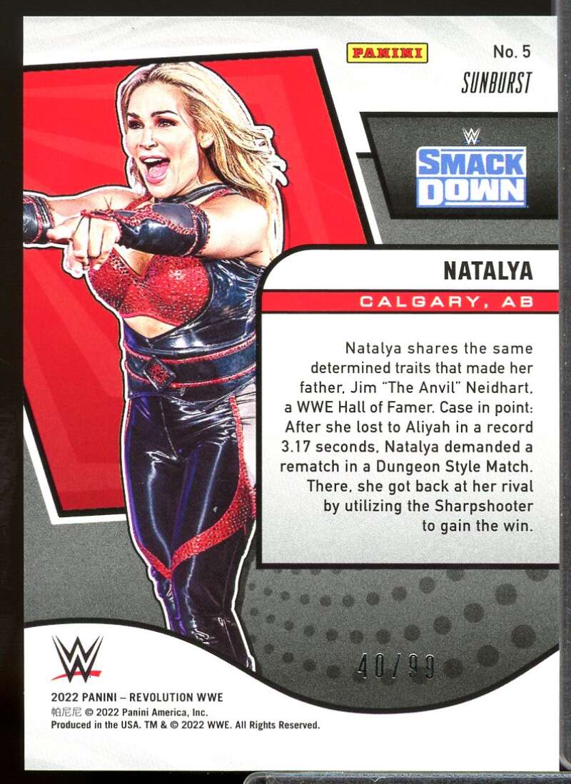 Natalya Card 2022 Revolution WWE Sunburst #5  Image 2