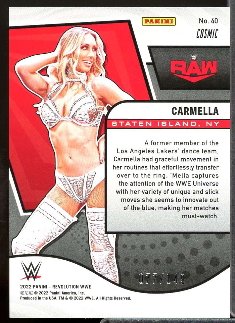 Carmella Card 2022 Revolution WWE Cosmic #40  Image 2