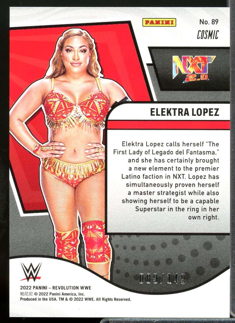 Elektra Lopez Card 2022 Revolution WWE Cosmic #89  Image 2